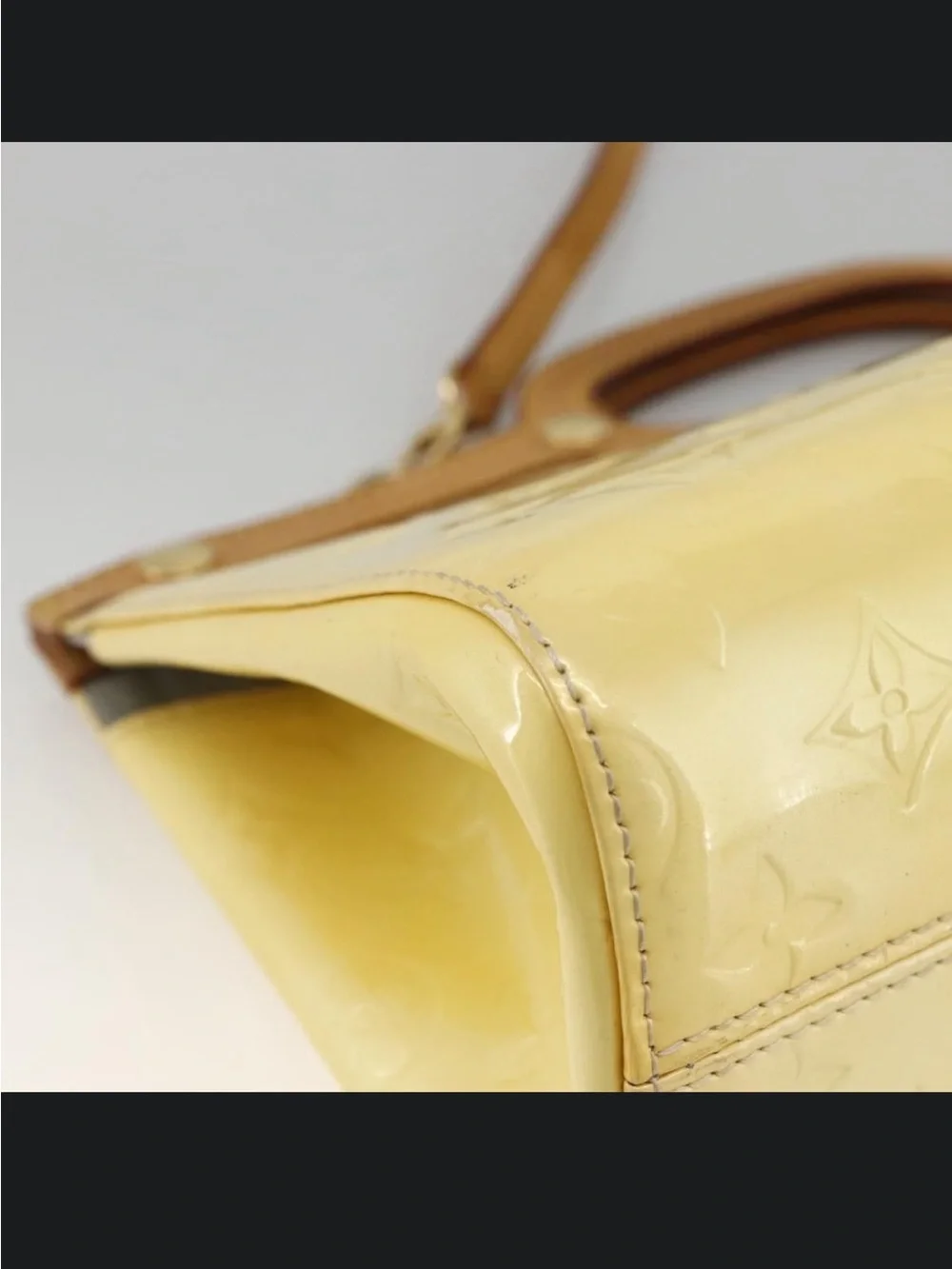 Louis Vuitton Roxbury Drive Perle Monogram Vernis Patent Leather Bag Strap